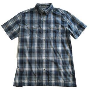 Kuhl Response Short Sleeve Blue Plaid Shirt Mens Small